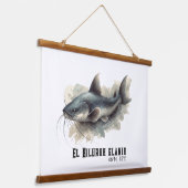 Watercolor Series: Catfish Hangend Wandkleed (Gebogen)