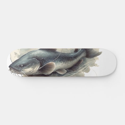 Watercolor Series: Catfish Persoonlijk Skateboard (Horizontaal)