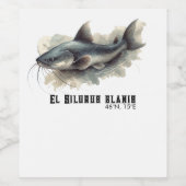 Watercolor Series: Catfish Wijn Etiket (Enkel label)