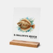 Watercolor Series: Flounder/Flatfish Acryl Bord (Hoek)