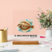 Watercolor Series: Flounder/Flatfish Acryl Bord (Huwelijk)