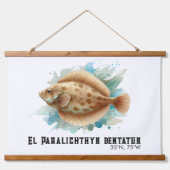 Watercolor Series: Flounder/Flatfish Hangend Wandkleed (Voorkant)