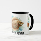 Watercolor Series: Flounder/Flatfish Mok (Voorkant rechts)