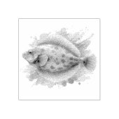 Watercolor Series: Flounder/Flatfish Rubberstempel (Afrduk)
