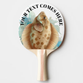 Watercolor Series: Flounder/Flatfish Tafeltennisbatje