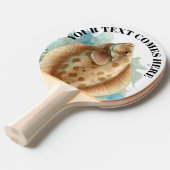 Watercolor Series: Flounder/Flatfish Tafeltennisbatje (Voorkant Gekanteld)
