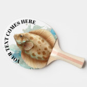 Watercolor Series: Flounder/Flatfish Tafeltennisbatje (Zijkant)