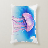 Watercolor Series: Jellyfish 2 Accent Kussen (Voorkant(Verticaal))