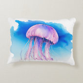 Watercolor Series: Jellyfish 2 Accent Kussen (Achterkant)