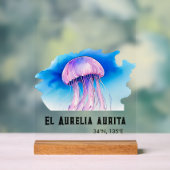 Watercolor Series: Jellyfish 2 Acryl Bord (Neutraal)