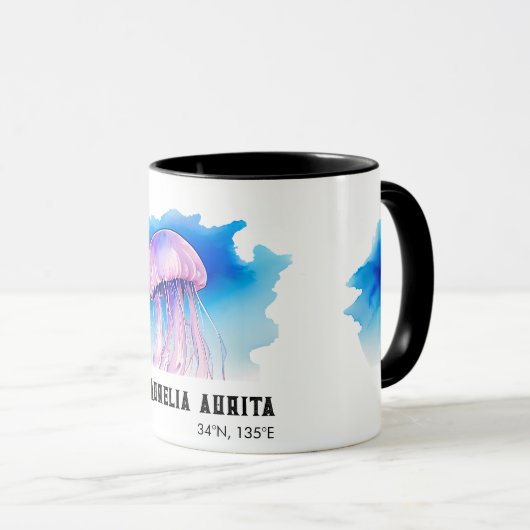 Watercolor Series: Jellyfish 2 Mok (Voorkant rechts)