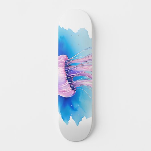 Watercolor Series: Jellyfish 2 Persoonlijk Skateboard (Voorkant)