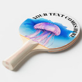 Watercolor Series: Jellyfish 2 Tafeltennisbatje (Voorkant Gekanteld)