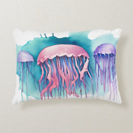 Watercolor Series: Jellyfish Accent Kussen
