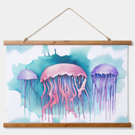 Watercolor Series: Jellyfish Bloom Hangend Wandkleed