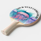 Watercolor Series: Jellyfish Tafeltennisbatje (Voorkant Gekanteld)