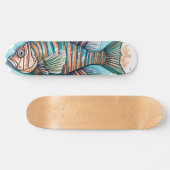 Watercolor Series: Lionfish Persoonlijk Skateboard (Horizontaal)
