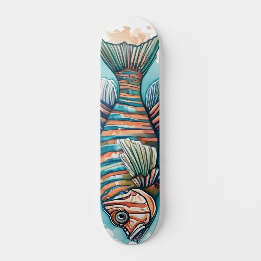 Watercolor Series: Lionfish Persoonlijk Skateboard (Voorkant)