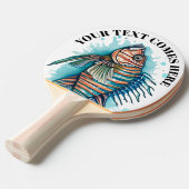 Watercolor Series: Lionfish Tafeltennisbatje (Voorkant Gekanteld)