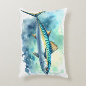 Watercolor Series: Mackerel Accent Kussen (Voorkant(Verticaal))