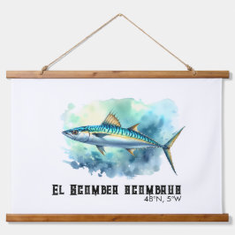 Watercolor Series: Mackerel Hangend Wandkleed