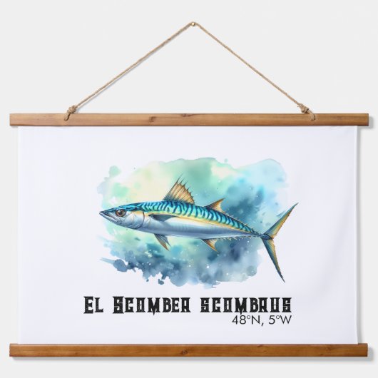Watercolor Series: Mackerel Hangend Wandkleed (Voorkant)