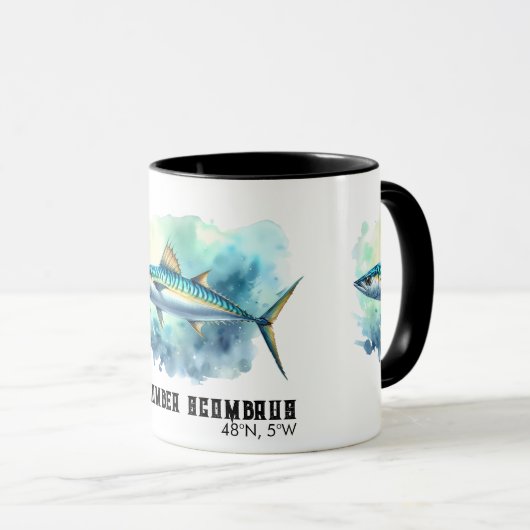 Watercolor Series: Mackerel Mok (Voorkant rechts)