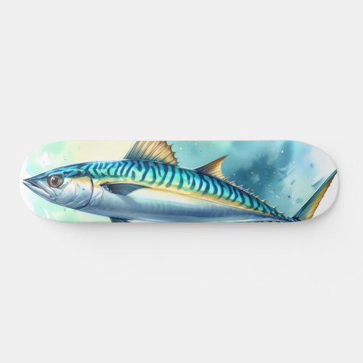 Watercolor Series: Mackerel Persoonlijk Skateboard (Horizontaal)