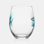 Watercolor Series: Mackerel Wijnglas Zonder Voet (Links)