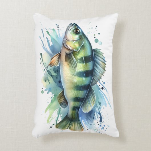 Watercolor Series: Perch Accent Kussen (Voorkant(Verticaal))