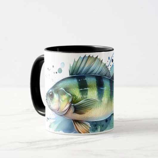 Watercolor Series: Perch Mok (Voorkant links)