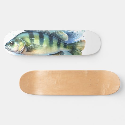 Watercolor Series: Perch Persoonlijk Skateboard (Horizontaal)