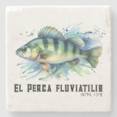 Watercolor Series: Perch Stenen Onderzetter (Voorkant)