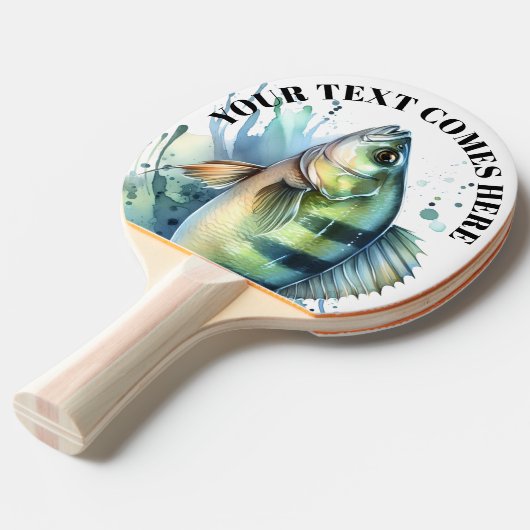 Watercolor Series: Perch Tafeltennisbatje (Voorkant Gekanteld)