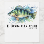 Watercolor Series: Perch Wijn Etiket (Enkel label)