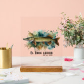 Watercolor Series: Pike Acryl Bord (Huwelijk)