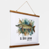 Watercolor Series: Pike Hangend Wandkleed (Gebogen)