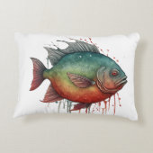 Watercolor Series: Piranha Accent Kussen (Achterkant)