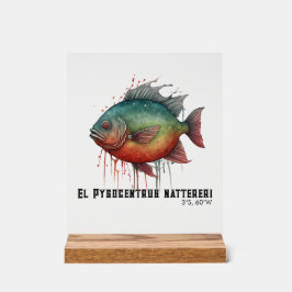 Watercolor Series: Piranha Acryl Bord