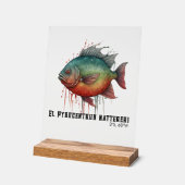 Watercolor Series: Piranha Acryl Bord (Hoek)