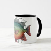 Watercolor Series: Piranha Mok (Voorkant rechts)