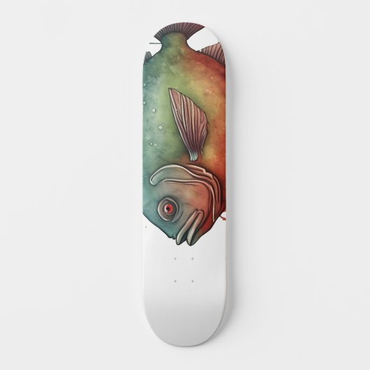 Watercolor Series: Piranha Persoonlijk Skateboard (Voorkant)