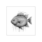 Watercolor Series: Piranha Rubberstempel (Afrduk)