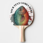 Watercolor Series: Piranha Tafeltennisbatje (Achterkant)