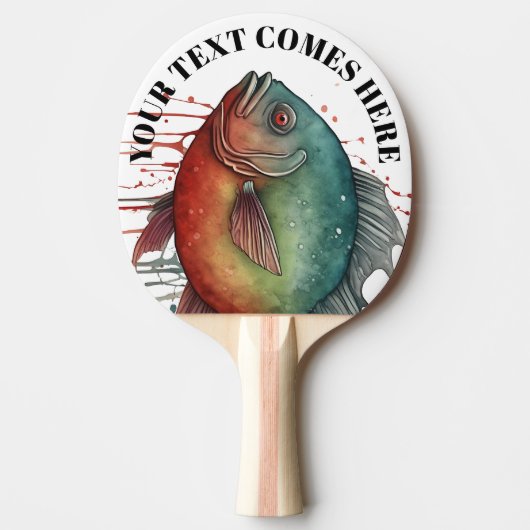 Watercolor Series: Piranha Tafeltennisbatje (Voorkant)