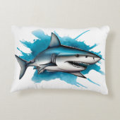 Watercolor Series: Shark Accent Kussen (Achterkant)