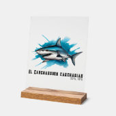 Watercolor Series: Shark Acryl Bord (Hoek)