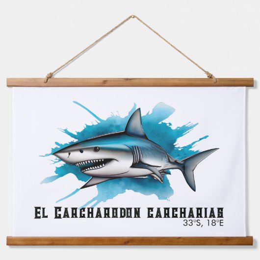 Watercolor Series: Shark Hangend Wandkleed (Voorkant)