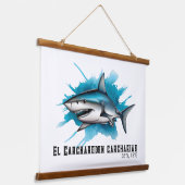 Watercolor Series: Shark Hangend Wandkleed (Gebogen)