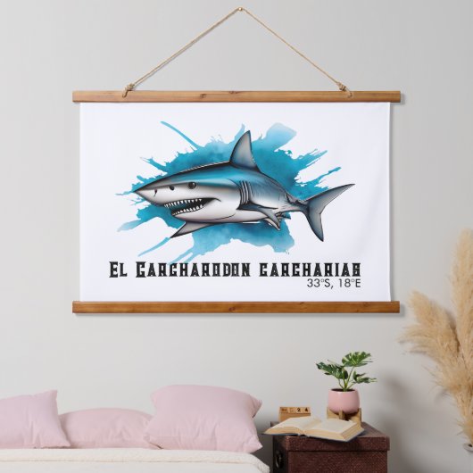 Watercolor Series: Shark Hangend Wandkleed (Slaapkamer)